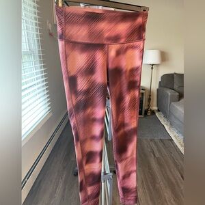 Athleta Elation Printed 7/8 Tight Womens Sz XS Serene Island Coral